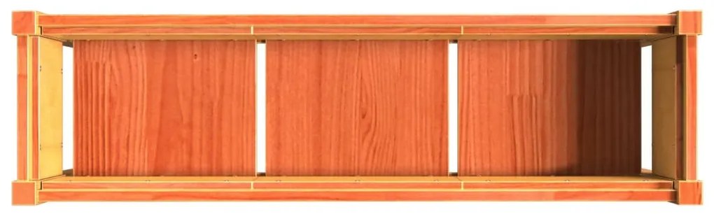 Floreira jardim c/pernas 110x31x70cm pinho maciço castanho cera