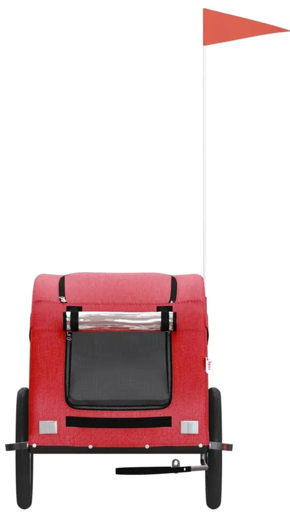 Reboque bicicleta animais tecido oxford/ferro vermelho