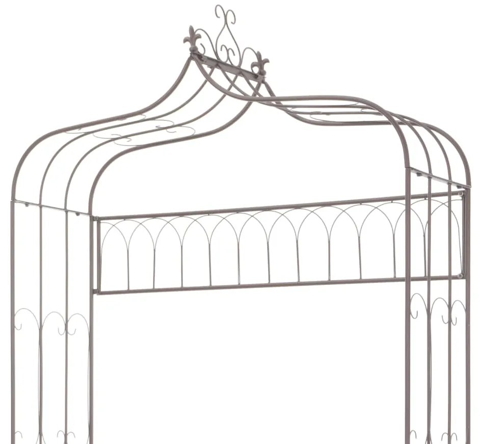 Banco de jardim 122 cm ferro antigo castanho
