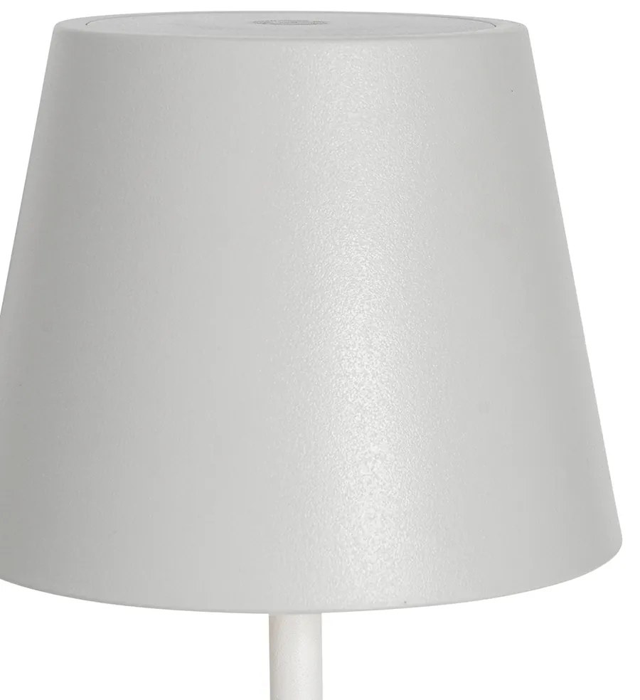 Conjunto de 2 candeeiros de mesa brancos com dimmer e recarregáveis - Murdock