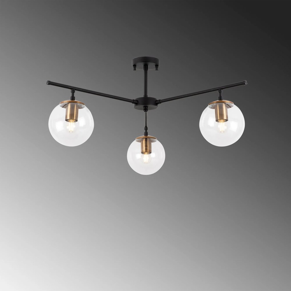 Candeeiro de Teto Atmaca – Preto Antigo – 70 x 70 cm