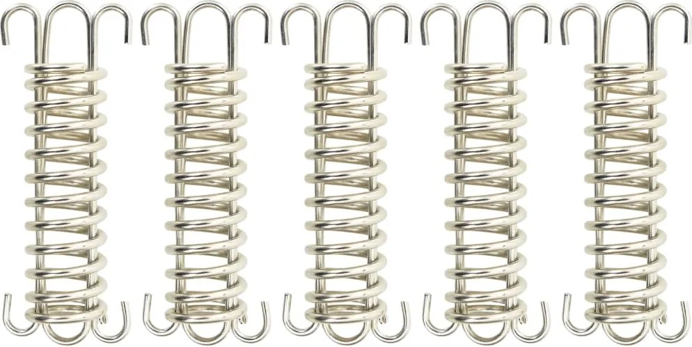 vidaXL Fixadores de mola p/ para-sol estilo vela 5 pcs aço inoxidável