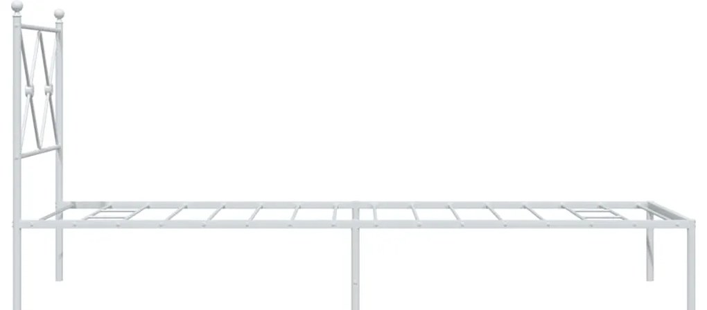 Estrutura de cama sem colchão com cabeceira 75x190 cm branco