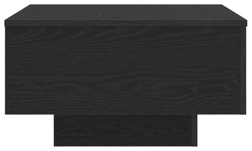 Mesa de Centro vidaXL com Luzes LED Carvalho Preto 55x55x31 cm