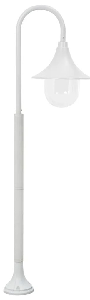 Candeeiro de pé para jardim E27 120 cm alumínio branco