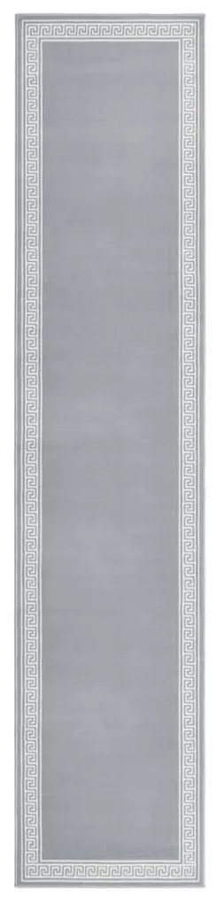 vidaXL Passadeira 100x500 cm polipropileno cinzento com padrão