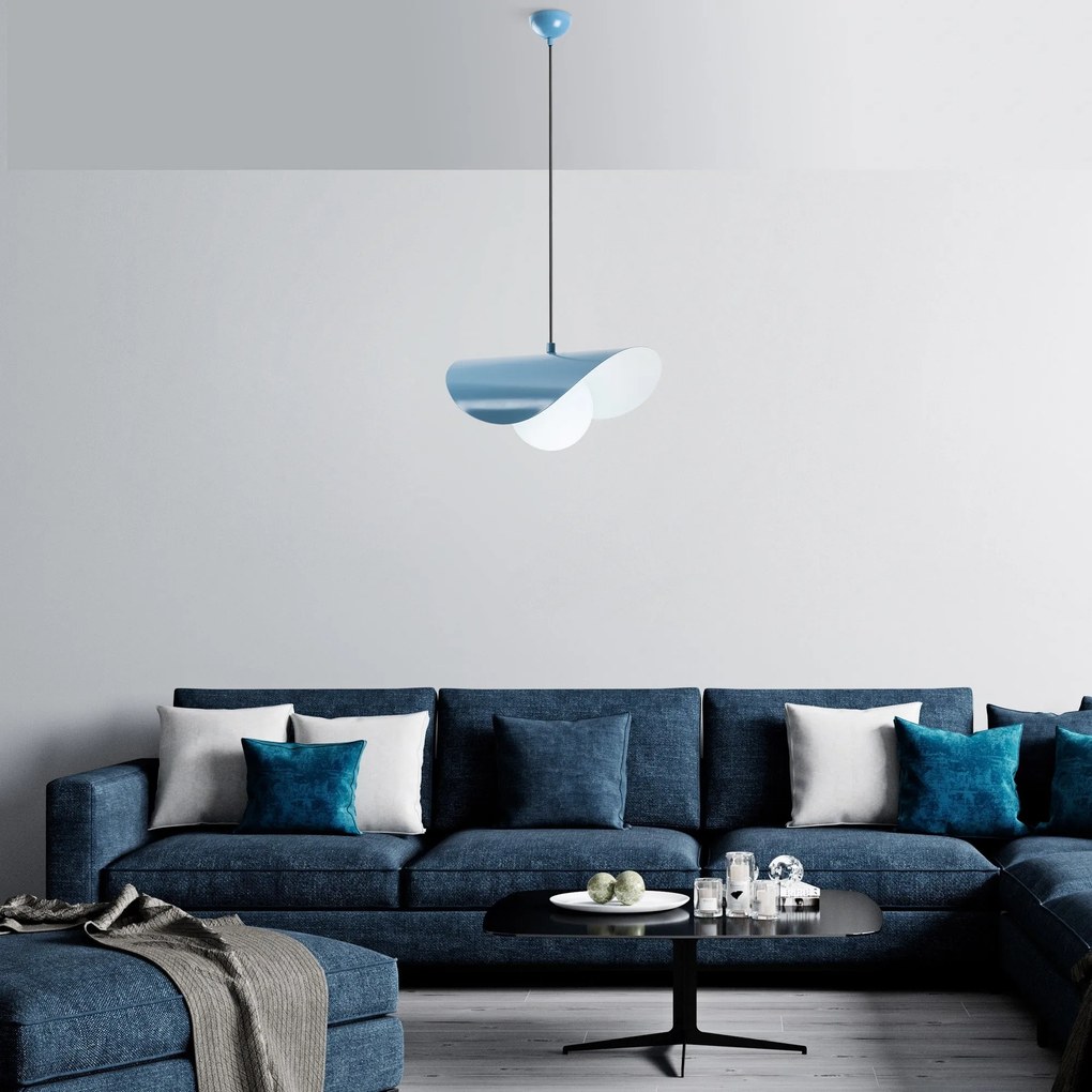 Candeeiro de Teto Vatoz – Azul Claro – 40 x 25 x 15 cm