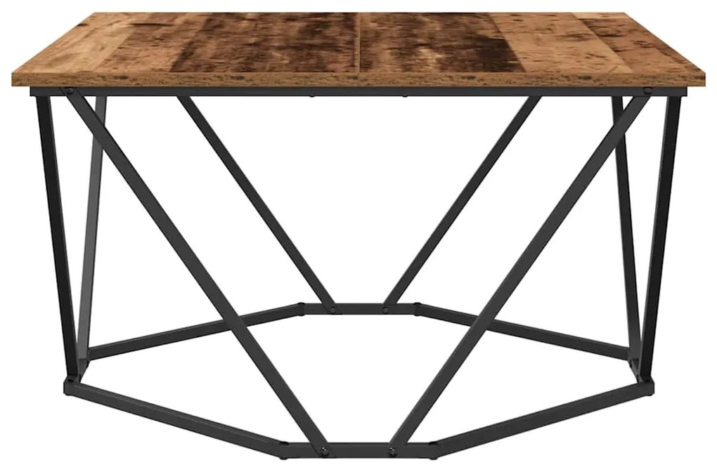 Mesa de Café Madeira Antiga 80x80x45 cm Madeira Engenharia