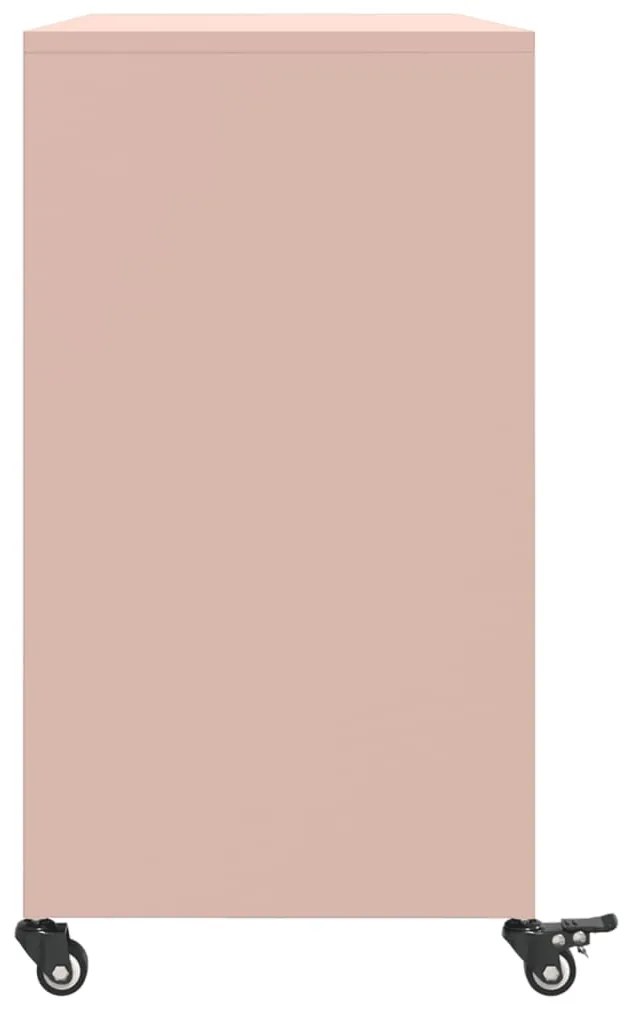 Aparador 100,5x39x72 cm aço rosa