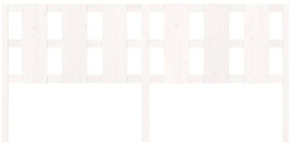 Cabeceira de cama 205,5x4x100 cm madeira de pinho maciça branco