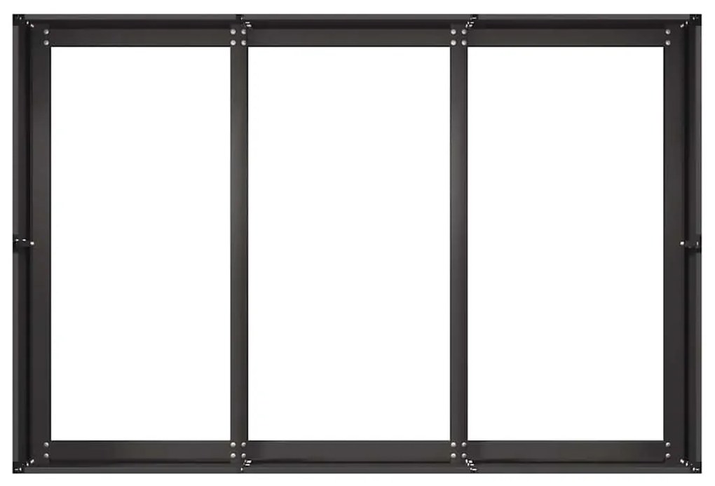 Vaso floreira 120x80x40 cm aço preto