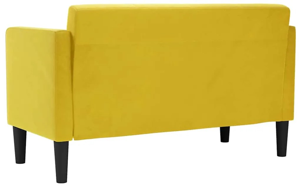 Sofá-luvas 111 cm veludo amarelo