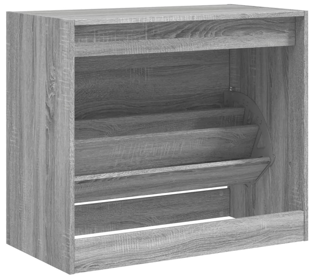 Sapateira 80x42x69 cm derivados de madeira cinzento sonoma