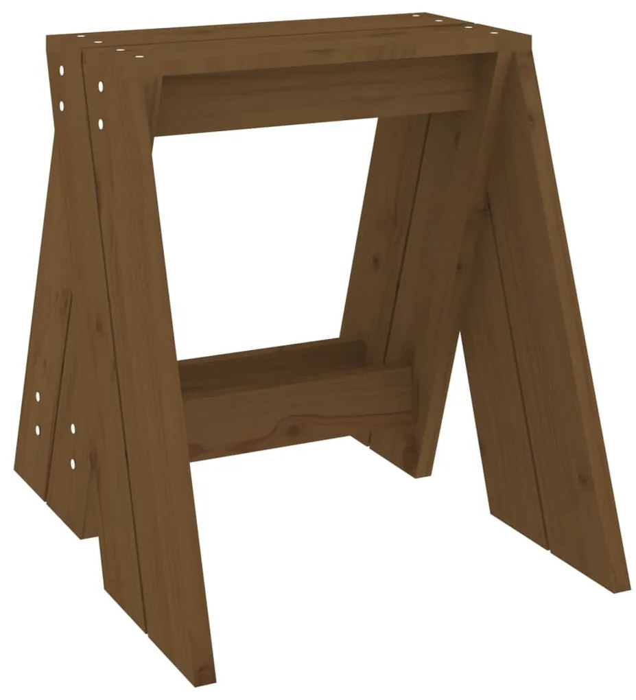 Bancos 2 pcs 40x40x45 cm pinho maciço castanho-mel