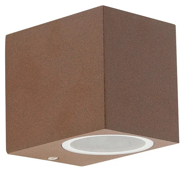 Candeeiro de parede industrial castanho enferrujado IP44 - Baleno