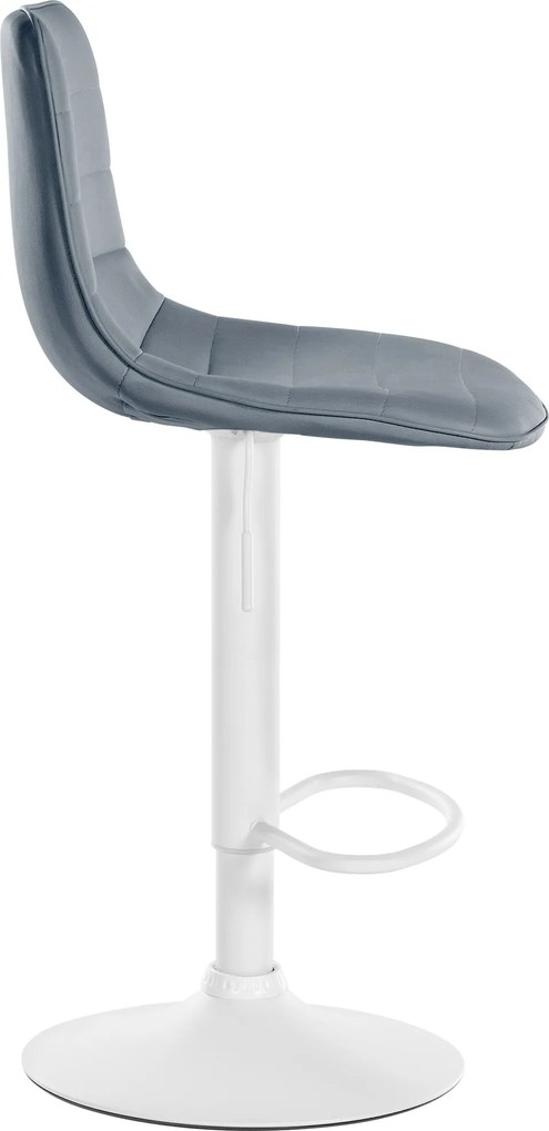 Conjunto de 2 bancos de bar Lex em couro sintético cinzento claro