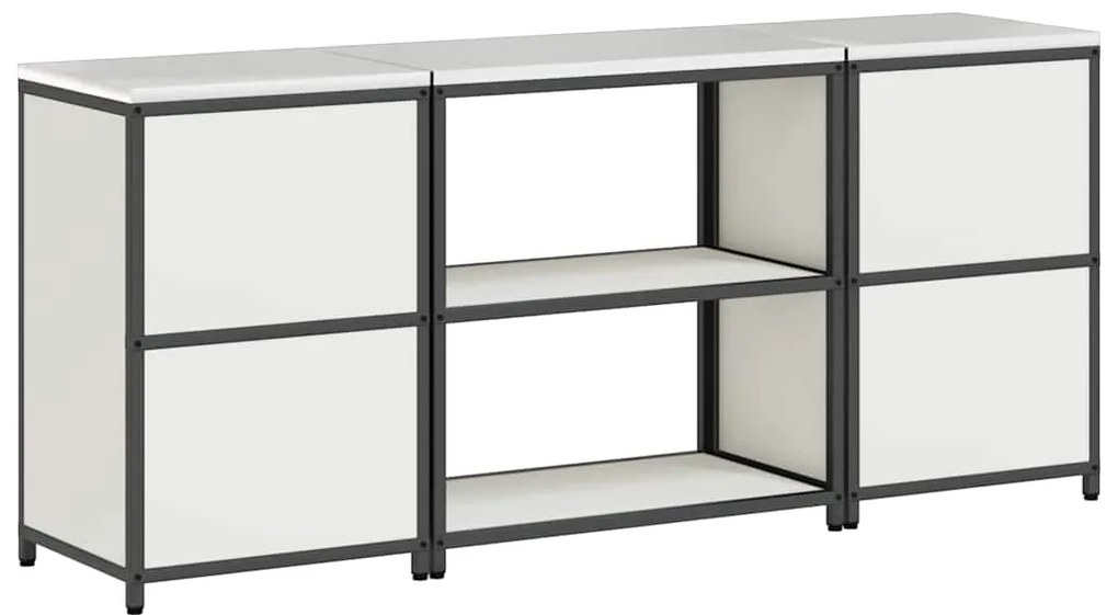 Conjunto de Armazenamento de Cozinha 3 pcs Branco