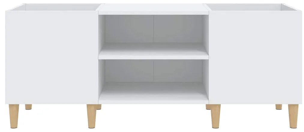 Armário para discos 121x38x48 cm derivados de madeira branco