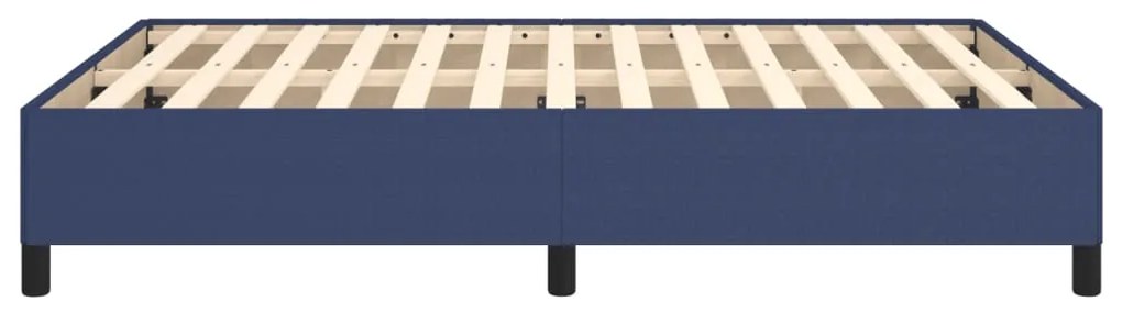 Estrutura de cama sem colchão 140x200 cm tecido azul
