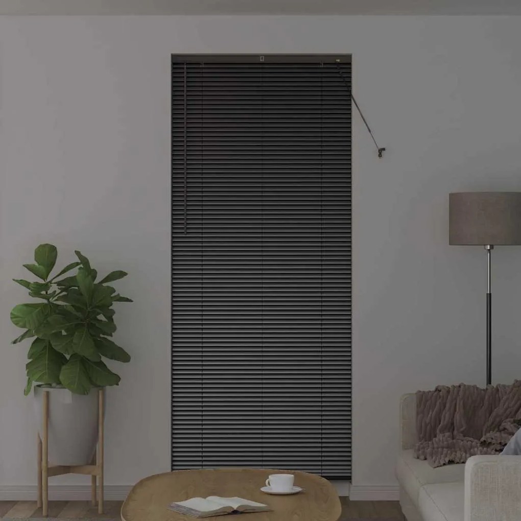 Persiana de Janela com cortinas Outros Manual Preto 90 x 220 cm Alumín