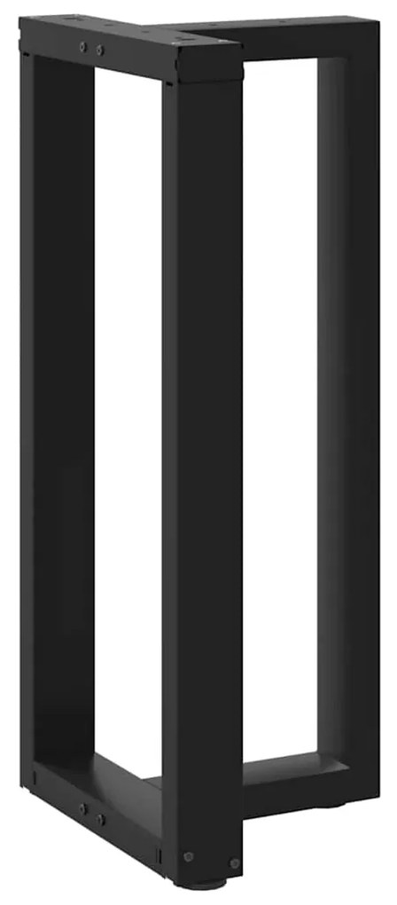 Pés de mesa de bar em forma de T, 2 peças, preto, 50x35x(90-91) cm, aç