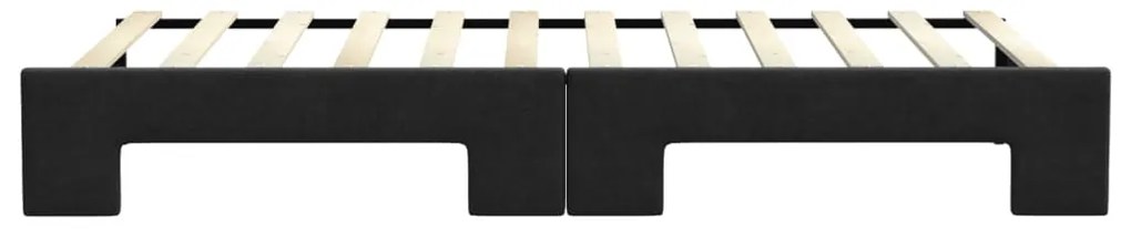 Sofá-cama com gavetão 90x200 cm tecido preto