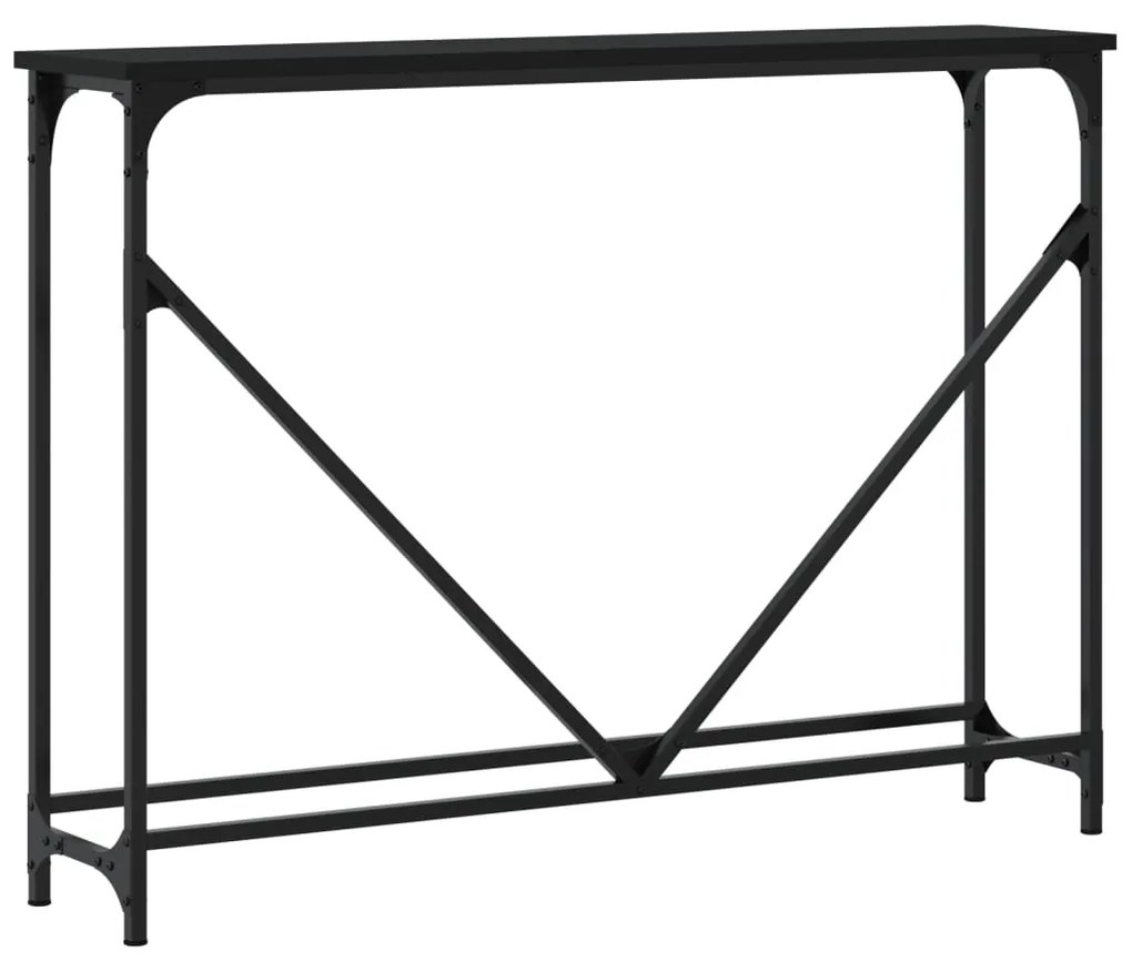 Mesa consola 102x22,5x75 cm derivados de madeira preto