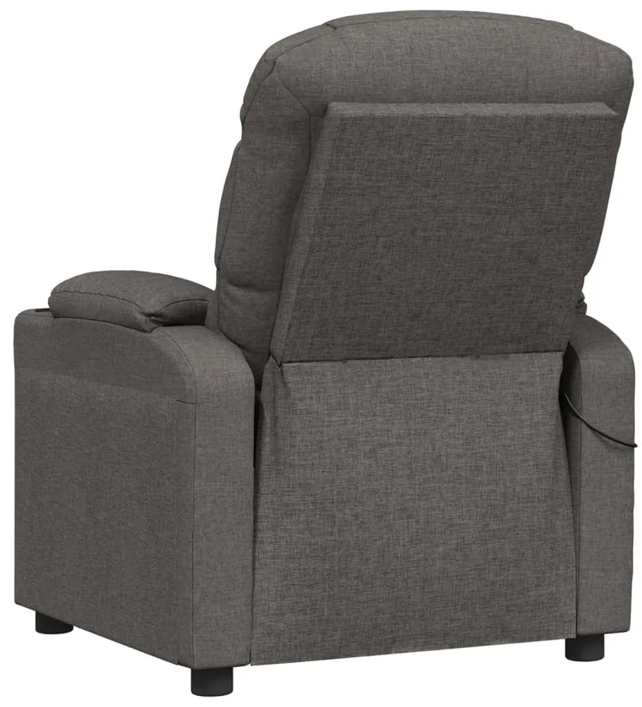 Poltrona de massagens tecido cinzento-escuro