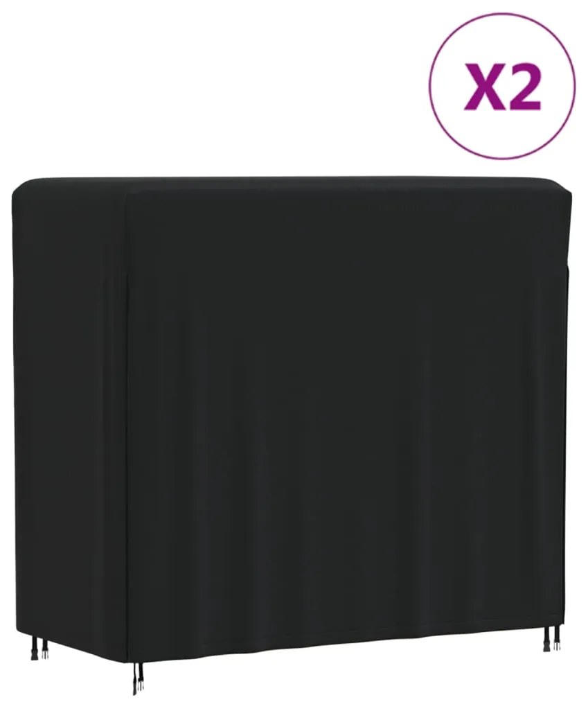 vidaXL Capas para suportes de lenha 2 pcs 122x61x106 cm oxford 420D