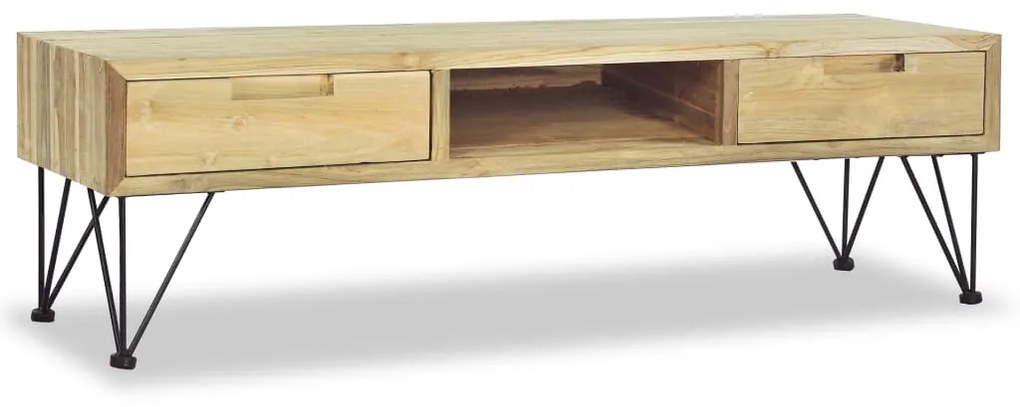 Móvel de TV 120x35x35 cm teca maciça