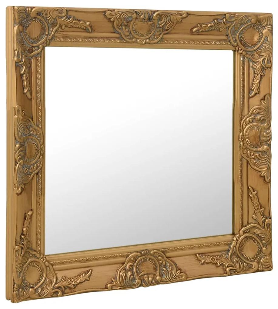 Espelho de parede estilo barroco 50x50 cm dourado