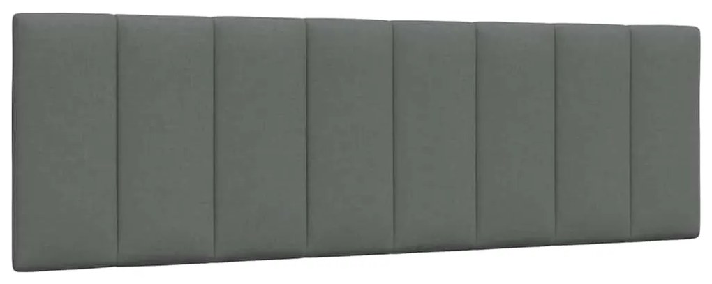 Cama com colchão 160x200 cm tecido cinzento-escuro