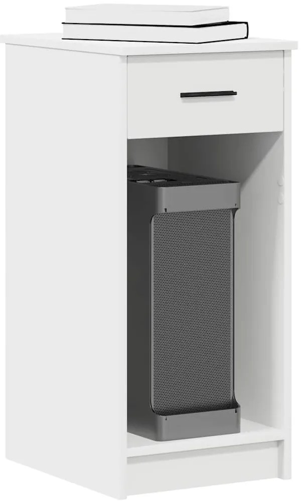 Suporte torre de computador com gaveta 35x45x77 cm branco