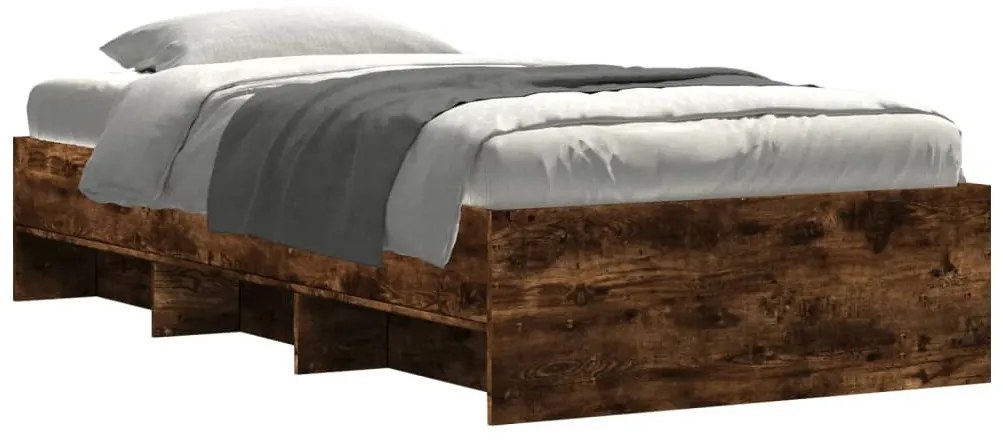 Estrutura cama s/ colchão derivados de madeira carvalho fumado