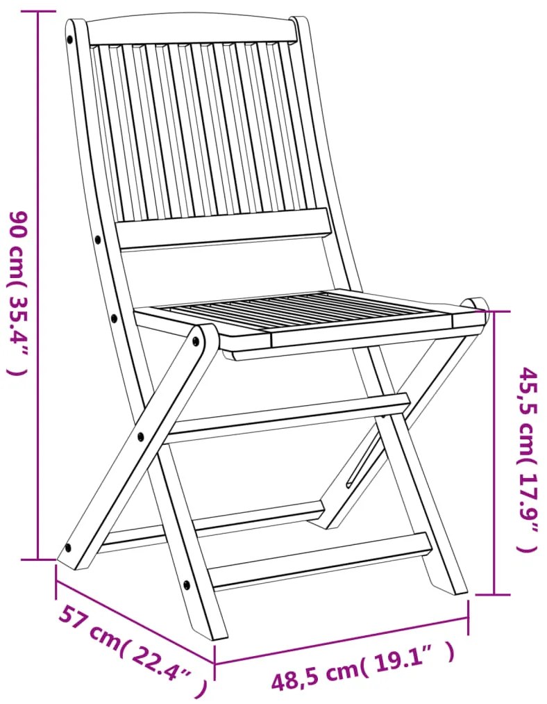 7 pcs conjunto de jantar para jardim madeira de acácia maciça