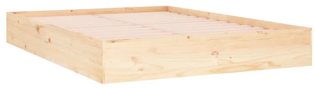 Estrutura de cama casal 135x190 cm madeira maciça