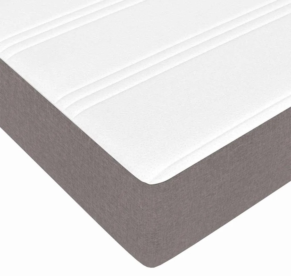 Cama Box Outros Taupe e Branco 90 x 190 cm tecido