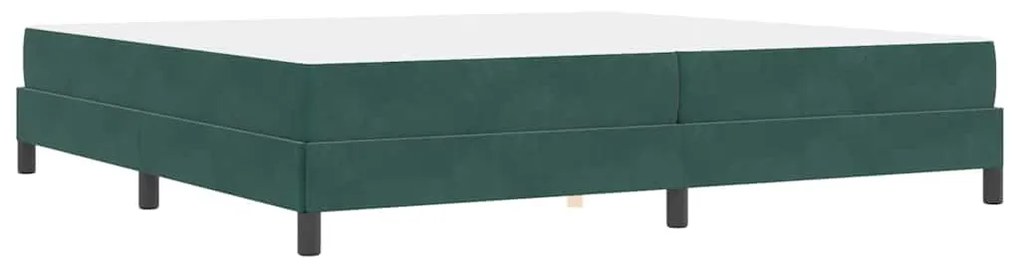 Cama box spring com colchão Verde Escuro 200 x 200 cm Veludo