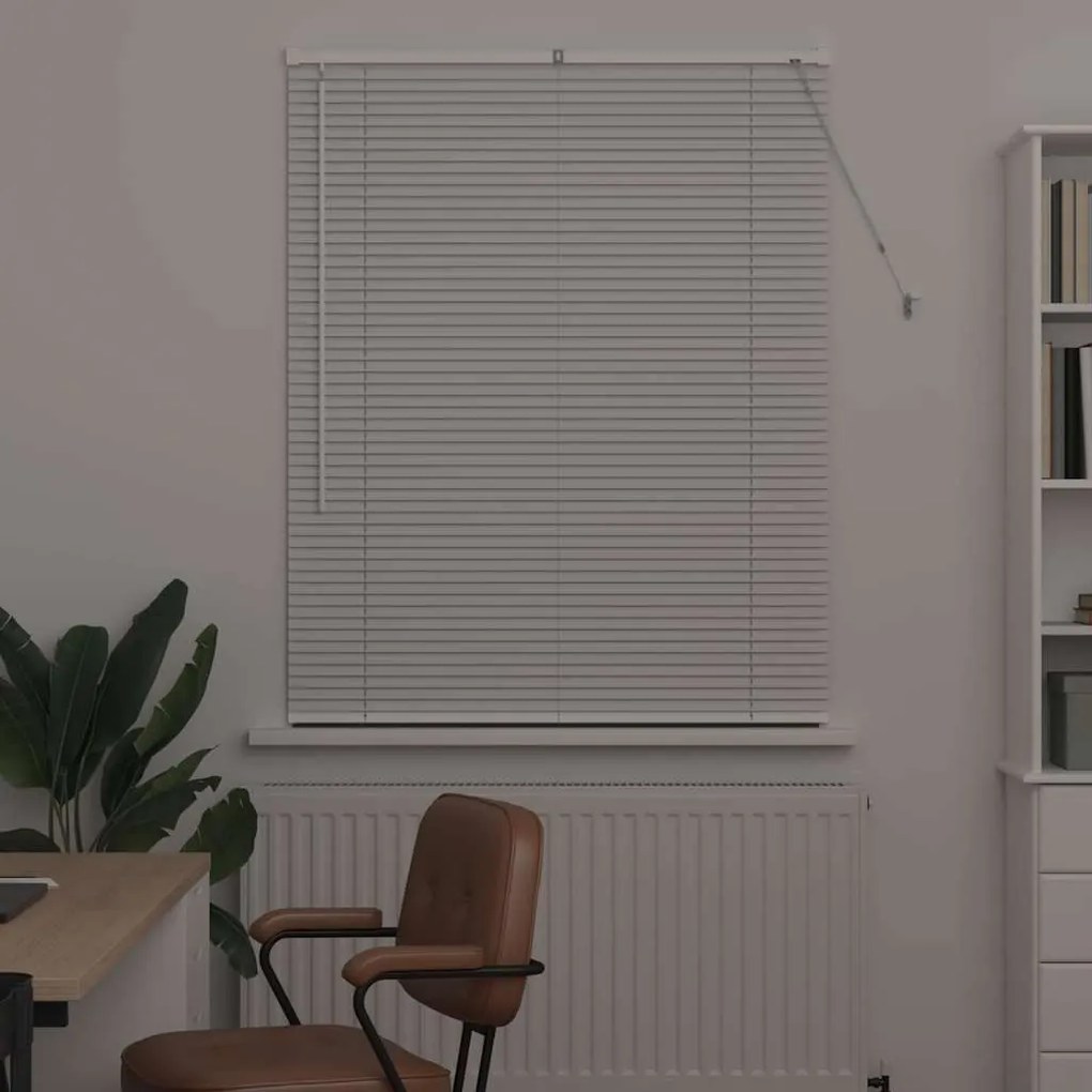 Persiana de Janela com cortinas Outros Manual Branco 105 x 130 cm Alum