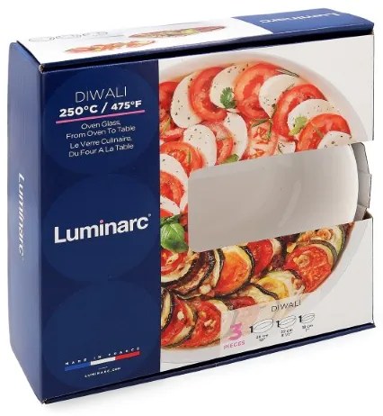 Recipiente de Cozinha Luminarc Diwali Branco Vidro (3 Pcs)