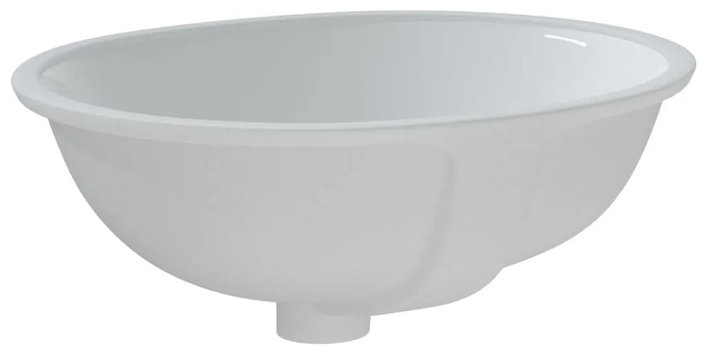 Lavatório casa de banho oval 47x39x21 cm cerâmica branco