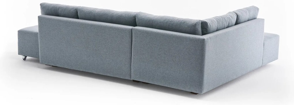 Sofá-Cama de Canto Manama – Azul Claro – 280x85x206 cm