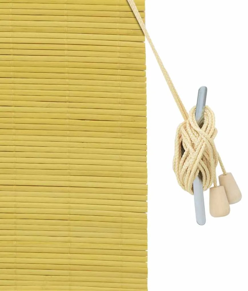 Persianas e Sombras de Janela Amarelo 100 x 160 cm Bambu