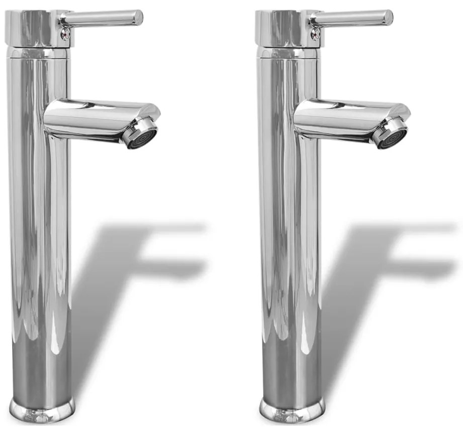 Torneiras misturadoras de casa de banho 2 pcs cromado