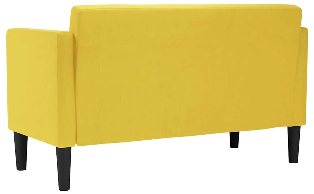 Sofá-luvas 111 cm tecido amarelo