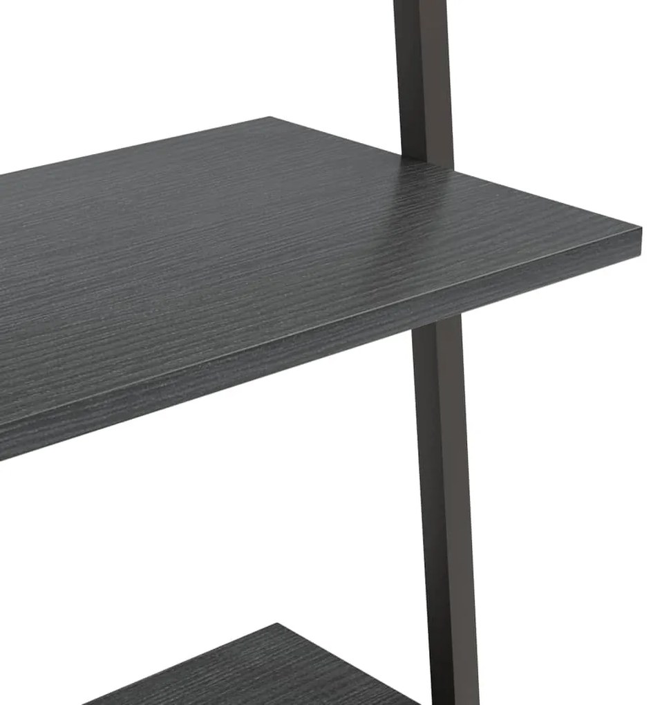 Unidade 3 prateleiras inclinada 64x34x116 cm preto