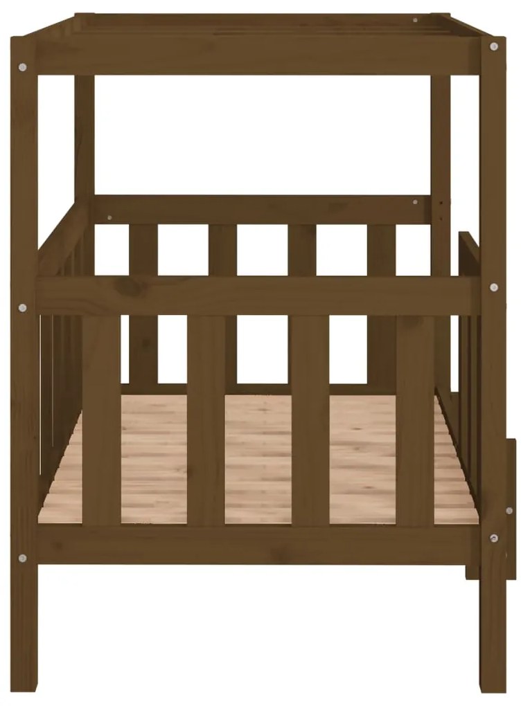 Cama para cães 105,5x83,5x100 cm pinho maciço castanho mel