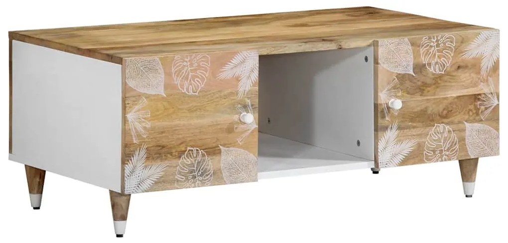 Mesa de centro 100x54x40 cm madeira de mangueira maciça