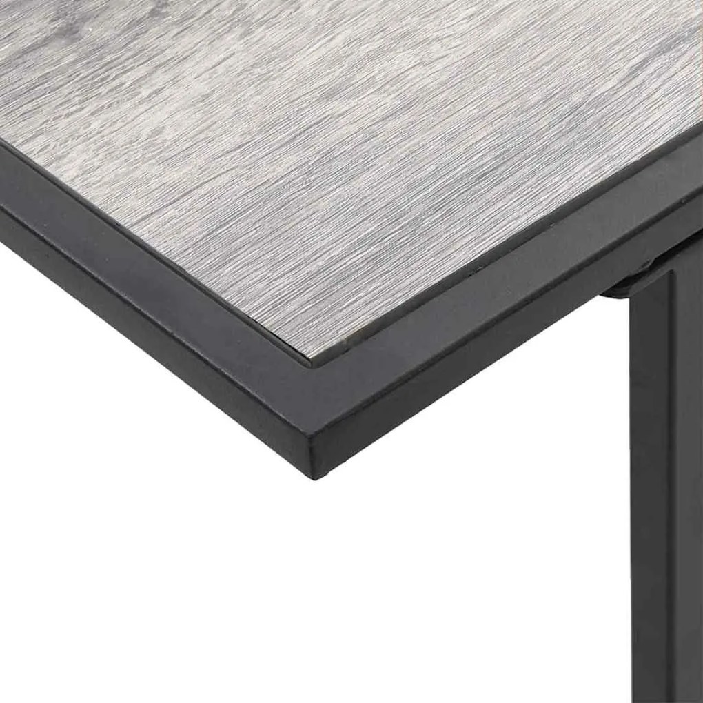 Mesa de Jardim Cinza 100x55x70 cm DPC e Aço