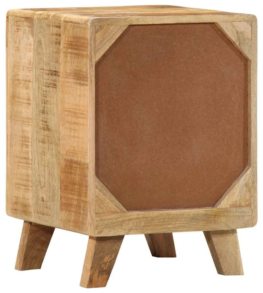 Mesa de cabeceira 37x32x50cm madeira de mangueira áspera maciça